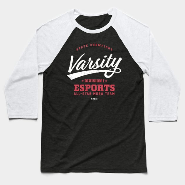 Varsity Esports Baseball T-Shirt by Wreckists